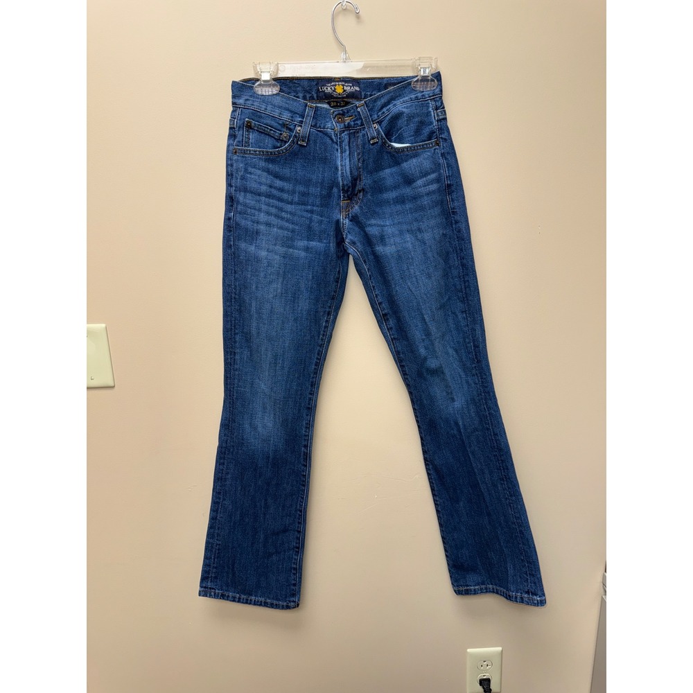 Lucky Brand 221 Original Straight Jeans Mens 28x32 Medium Wash Blue Denim